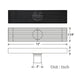 Cascada 12" Linear Drain Stainless Steel Floor Drain Rectangular Shower Drain - Matt Black - Dimensions
