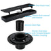 Cascada 12" Linear Drain Stainless Steel Floor Drain Rectangular Shower Drain - Matt Black - Detail View