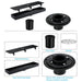 Cascada 12" Linear Drain Stainless Steel Floor Drain Rectangular Shower Drain - Matt Black - Features