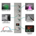 Cascada 12" Siena Digital LED Bluetooth Shower System - Close-Up