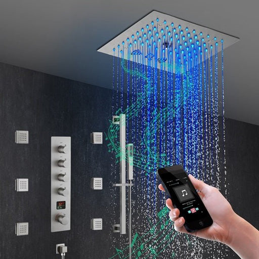 Cascada 12" Turin Digital LED Music Shower System