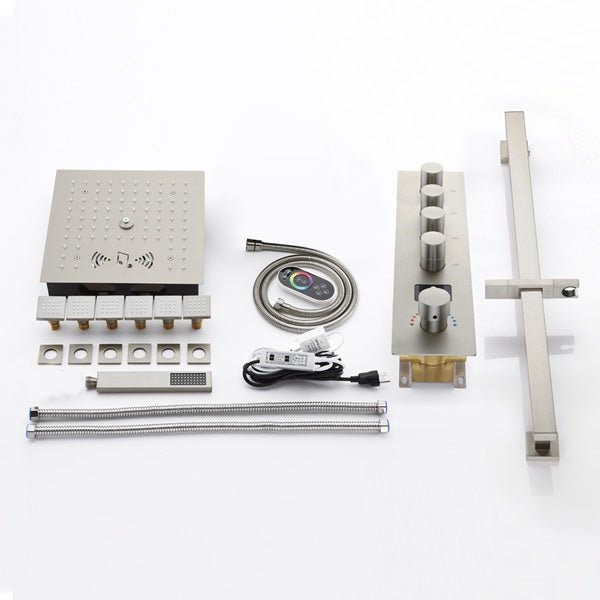 Cascada 12" Turin Digital LED Music Shower System - Lifestyle View