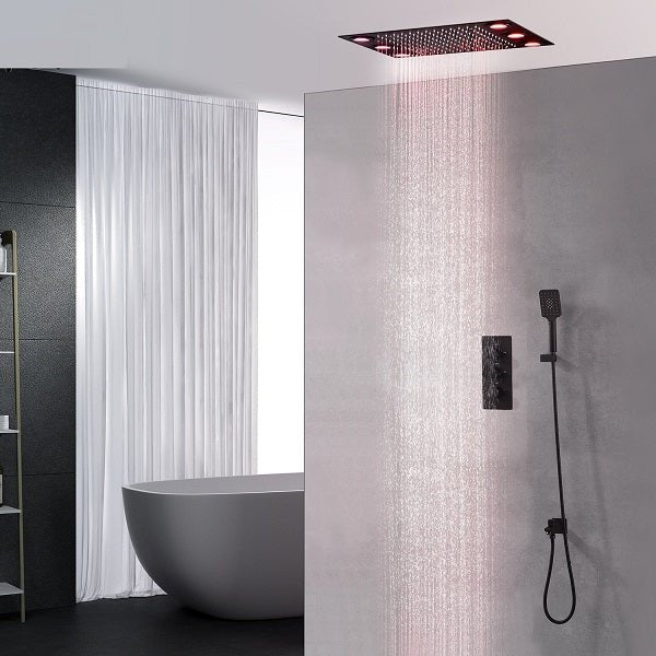 Cascada 14"x20" LED Shower System with 2-Way Thermostatic Valve - View 10