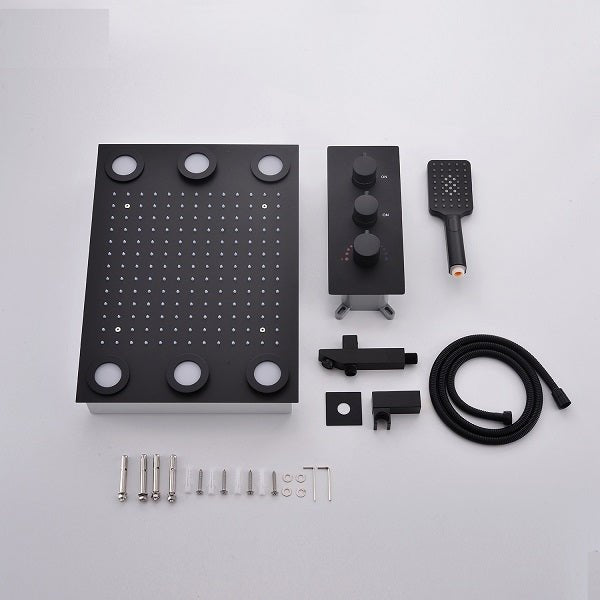 Cascada 14"x20" LED Shower System with 2-Way Thermostatic Valve - View 21