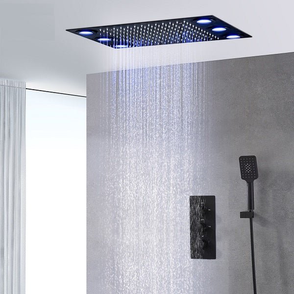 Cascada 14"x20" LED Shower System with 2-Way Thermostatic Valve - View 9