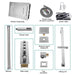 Cascada 15"x23" Catania Bluetooth LED Shower System - Close-Up