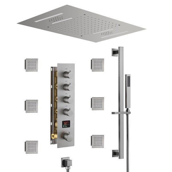 Cascada 15"x23" Catania Bluetooth LED Shower System - View 9