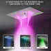 Cascada 15"x23" Palermo Digital LED Music Shower System - Side View