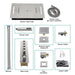 Cascada 15"x23" Palermo Digital LED Music Shower System - Close-Up