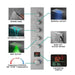 Cascada 15"x23" Palermo Digital LED Music Shower System - Detail View