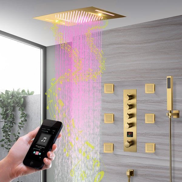 Cascada 15"x23" Trento Digital LED Shower System