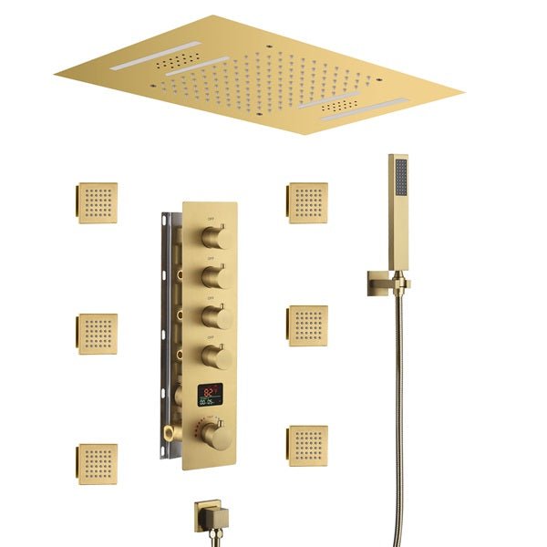 Cascada 15"x23" Trento Digital LED Shower System - View 9