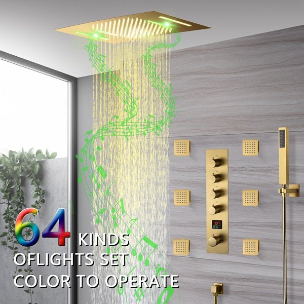 Cascada 15"x23" Trento Digital LED Shower System - Features