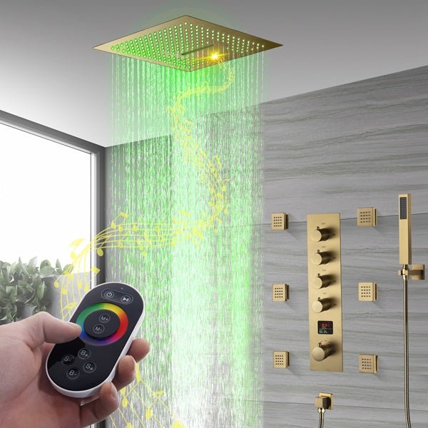 Cascada 16" Siena Digital Music LED Shower System - Installation View