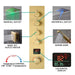 Cascada 16" Siena Digital Music LED Shower System - Detail View
