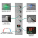 Cascada 16" Siena Digital Rainfall LED Shower System - Detail View