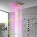 Cascada 16" Siena Digital Rainfall LED Shower System - Dimensions