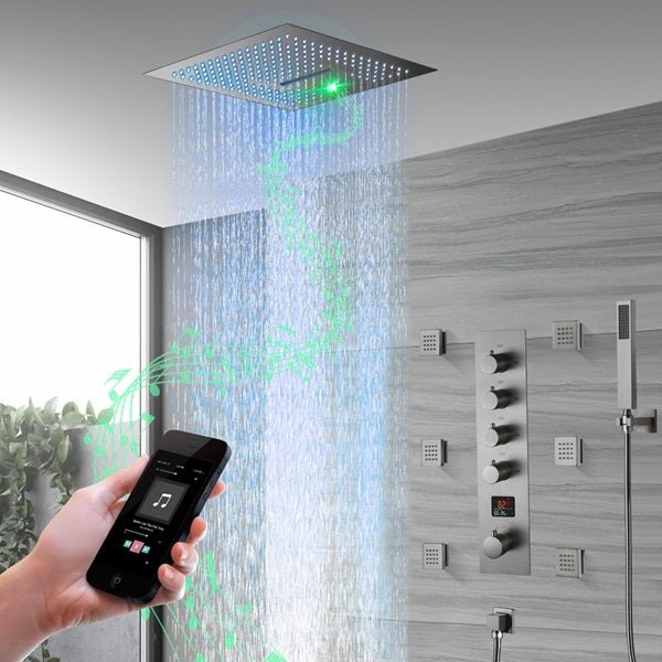 Cascada 16" Siena Digital Rainfall LED Shower System