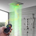 Cascada 16" Turin Digital Rainfall Bluetooth LED Shower System - Installation View