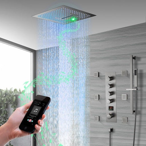 Cascada 16" Turin Digital Rainfall Bluetooth LED Shower System