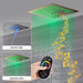 Cascada 16" Turin Digital Rainfall LED music Shower System - Side View