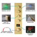 Cascada 16" Turin Digital Rainfall LED music Shower System - Detail View