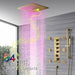 Cascada 16" Turin Digital Rainfall LED music Shower System - Dimensions