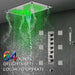Cascada 16"x28" Matera Digital Rainfall Bluetooth LED Shower System - Dimensions