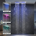 Cascada 16"x28" Matera Digital Rainfall Bluetooth LED Shower System - Side View