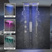 Cascada Laguna 16”x28” Music LED shower system - Side View