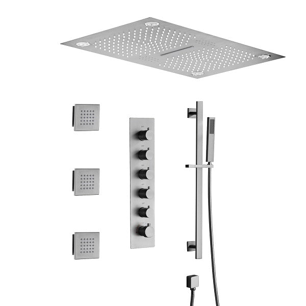 Cascada Laguna 16”x28” Music LED shower system - View 12