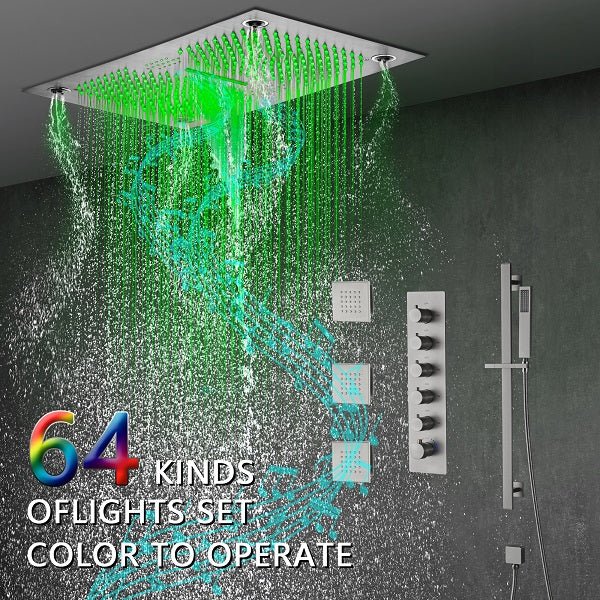 Cascada Laguna 16”x28” Music LED shower system - View 10