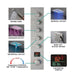 Cascada 16"x28" Sorrento Digital Rainfall LED music Shower System - Detail View