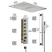 Cascada 16"x28" Sorrento Digital Rainfall LED music Shower System - Lifestyle View