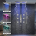 Cascada 16"x28" Sorrento Digital Rainfall LED music Shower System - Side View