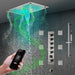 Cascada 16"x28" Sorrento Digital Rainfall LED music Shower System