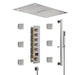 Cascada 16"x28" Sorrento Digital Rainfall LED music Shower System - Installation View