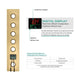Cascada 16"x28" Sorrento Digital Waterfall Bluetooth LED Shower System - View 11