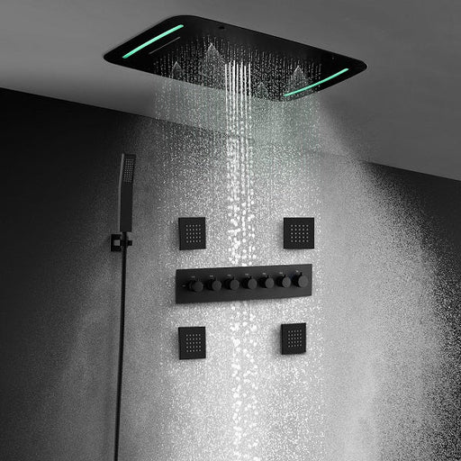 Cascada 17"x28" Torino LED Shower System - Side View