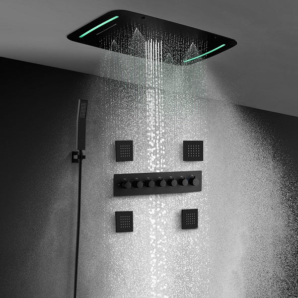 Cascada 17"x28" Torino LED Shower System - Side View