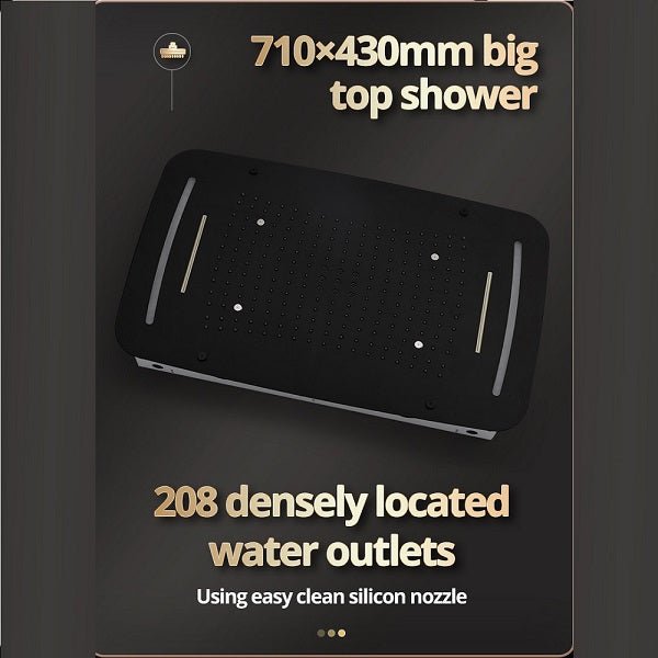 Cascada 17"x28" Torino LED Shower System - Features