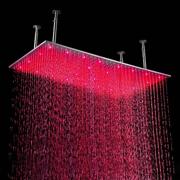 Cascada 20"x40" Luxury LED Rainfall Thermostatic Shower Set - View 19