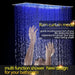 Cascada 20"x40" Luxury LED Rainfall Thermostatic Shower Set - Detail View