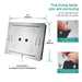 Cascada 23"x31" Florence LED Music Shower Head - Dimensions