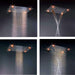 Cascada 23"x31" recessed LED Rain Shower Head (3-Function) - Close-Up