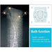 Cascada 23"x31" recessed LED Rain Shower Head (3-Function) - View 12