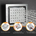 Cascada 4" Square (34-Nozzle) Body Spray Jet Shower - Side View