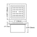 Cascada 4" Square (34-Nozzle) Body Spray Jet Shower - View 18