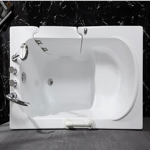 Cascada 52-inch Walk-in Bathtub with Right Side Door and Soaking Bathtub Function: The Perfect... Walk In Bath - Side View