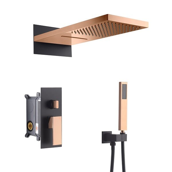 Cascada 9”x22” Contemporary shower system - Installation View